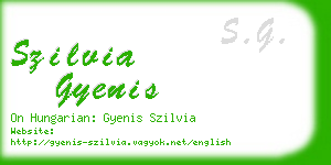 szilvia gyenis business card